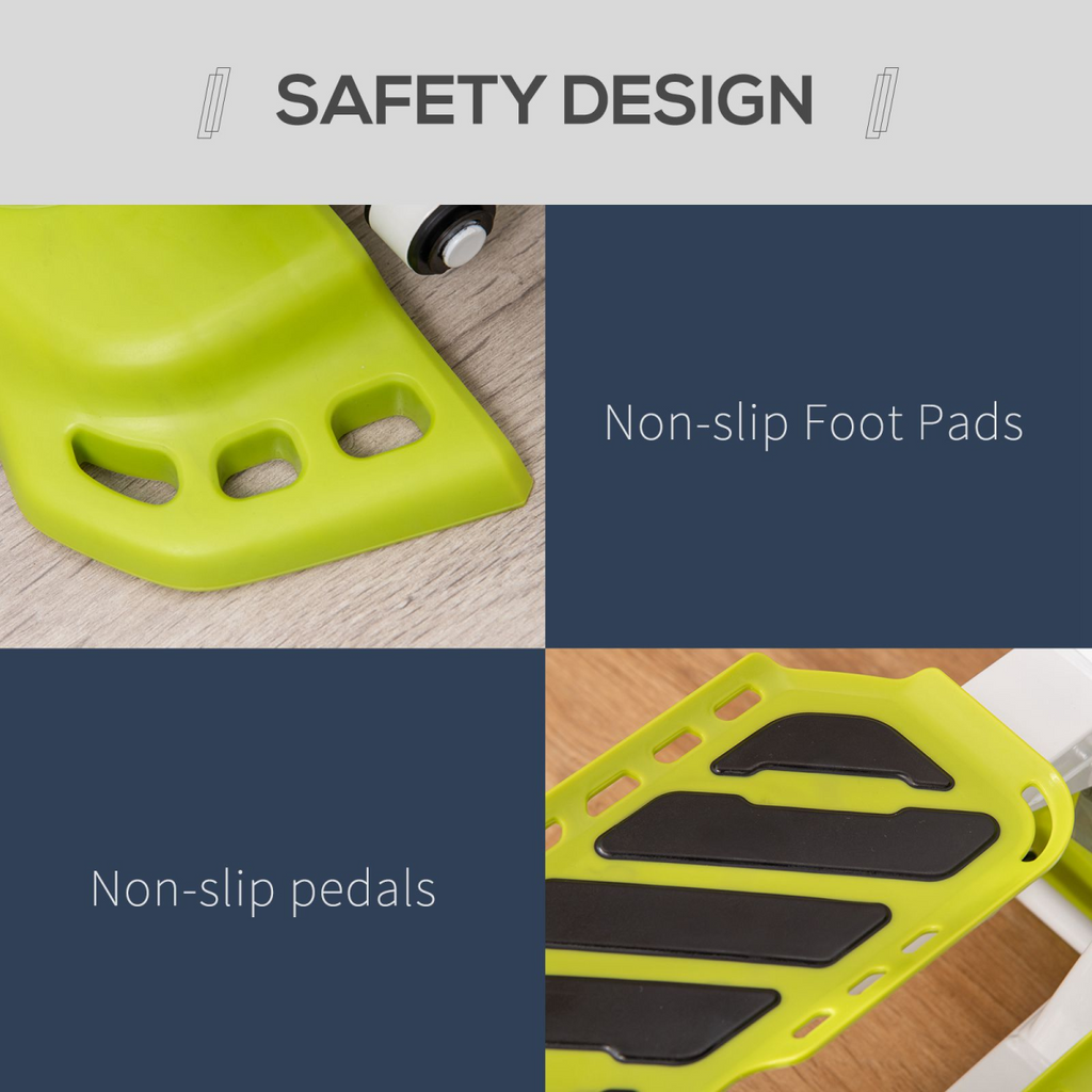 Yellow mini stepper with non-slip foot pads and non-slip treaded pedals