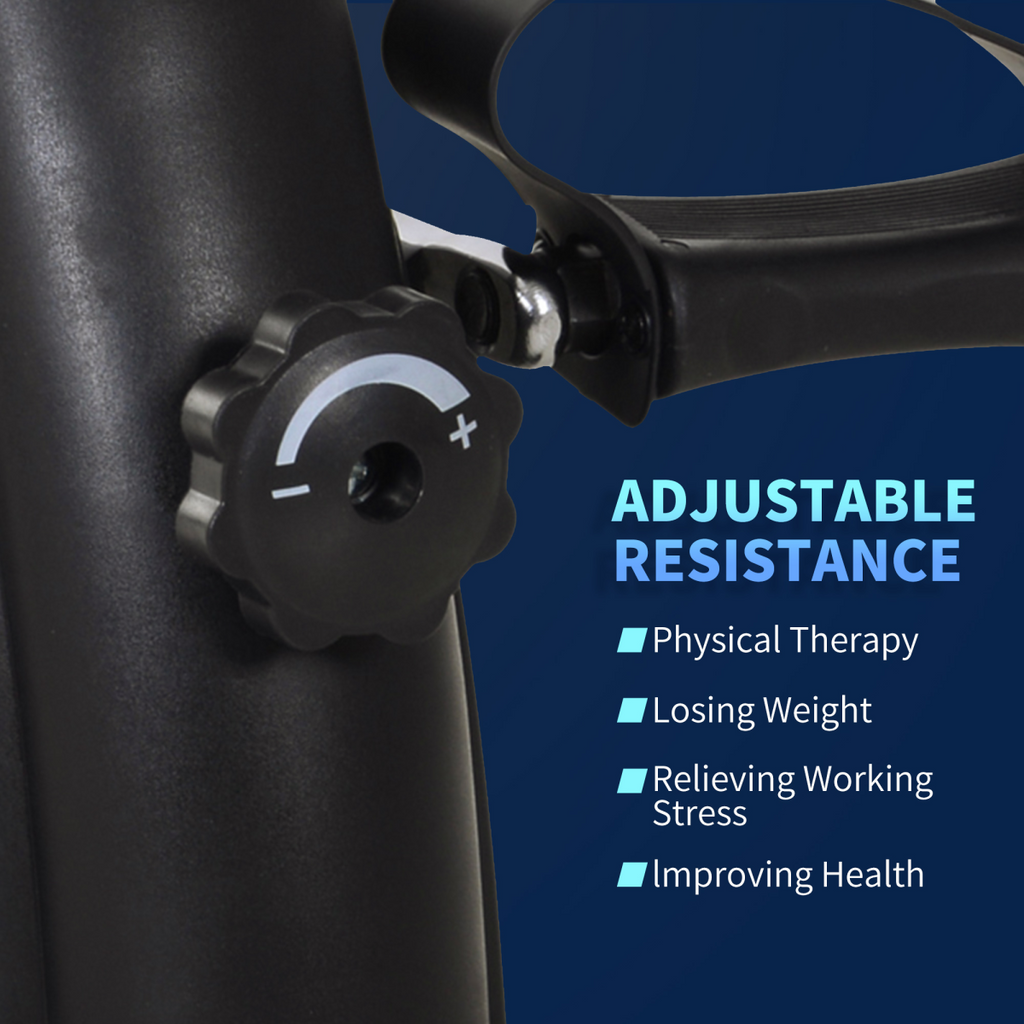 HOMCOM black pedal exerciser adjustable resistance dial on the side