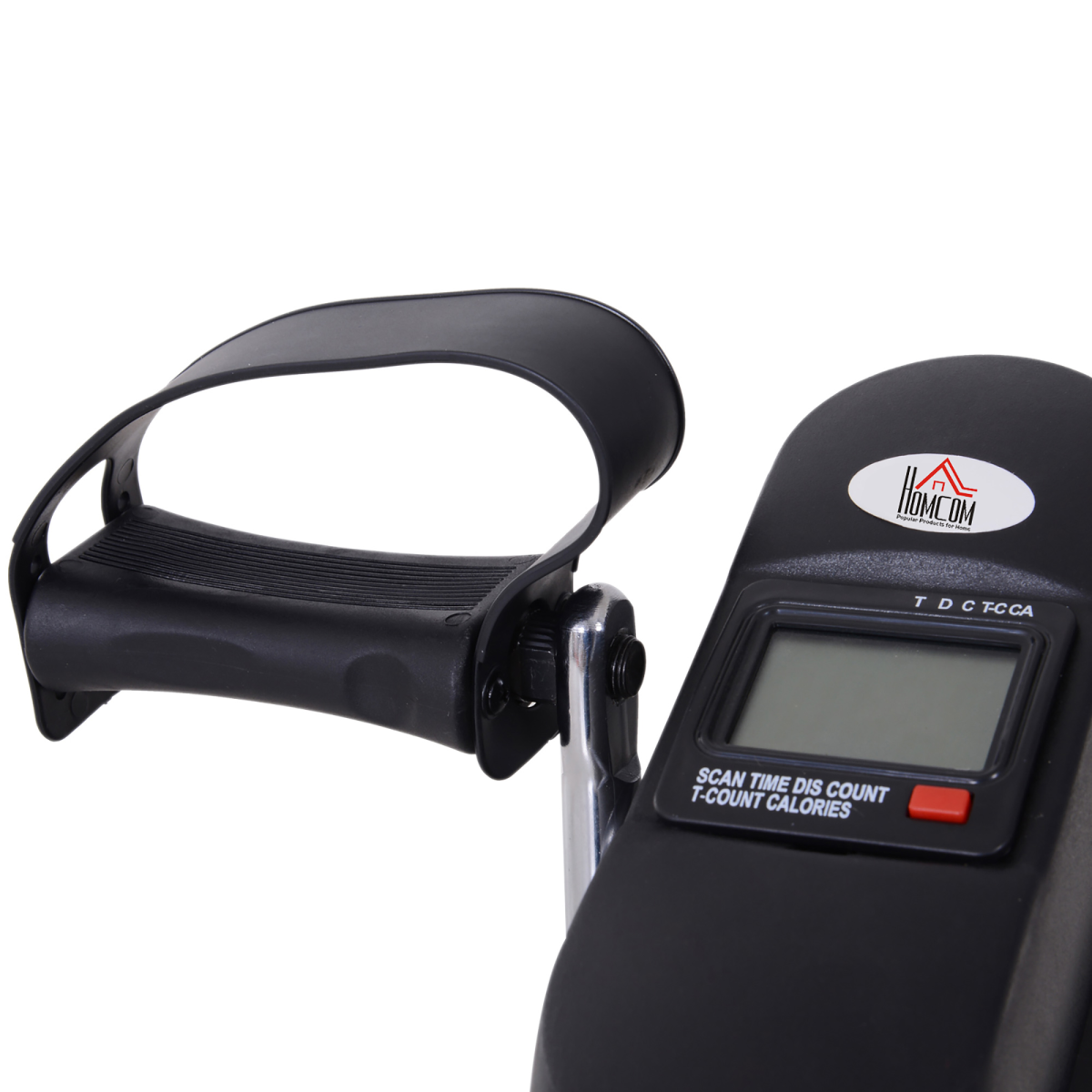 HOMCOM black pedal exerciser arm handle with LCD control panel
