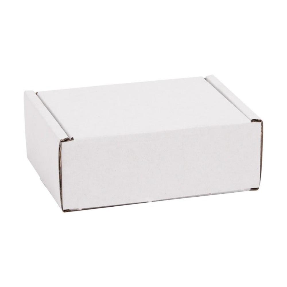 White gift box with lid and stitched side seams